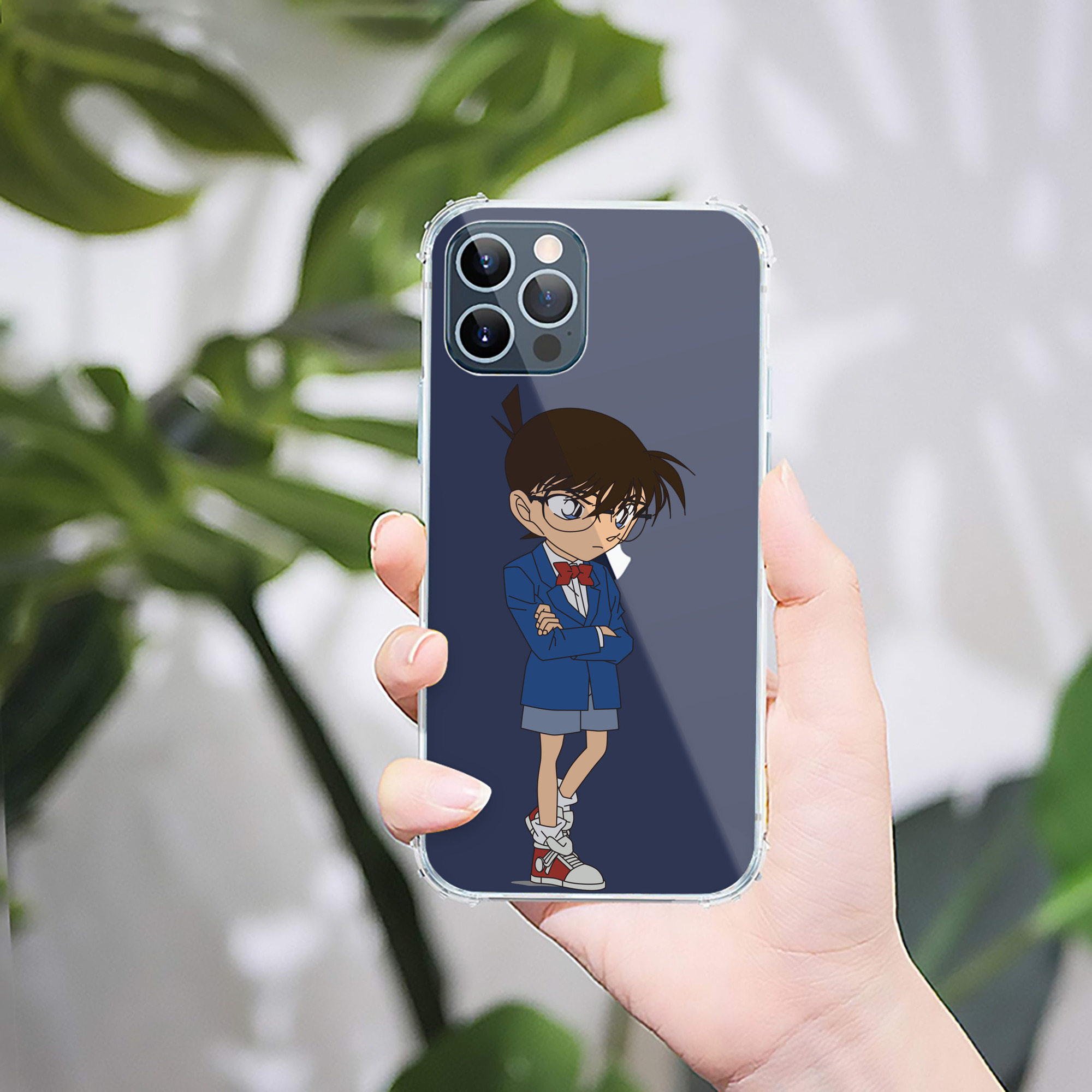 （画像用） 名探偵コナン 江戸川 コナン Detective Conan Conan Edogawa 【iPhone 12シリーズ対応】透明スマホケース（クリアソフトケース）